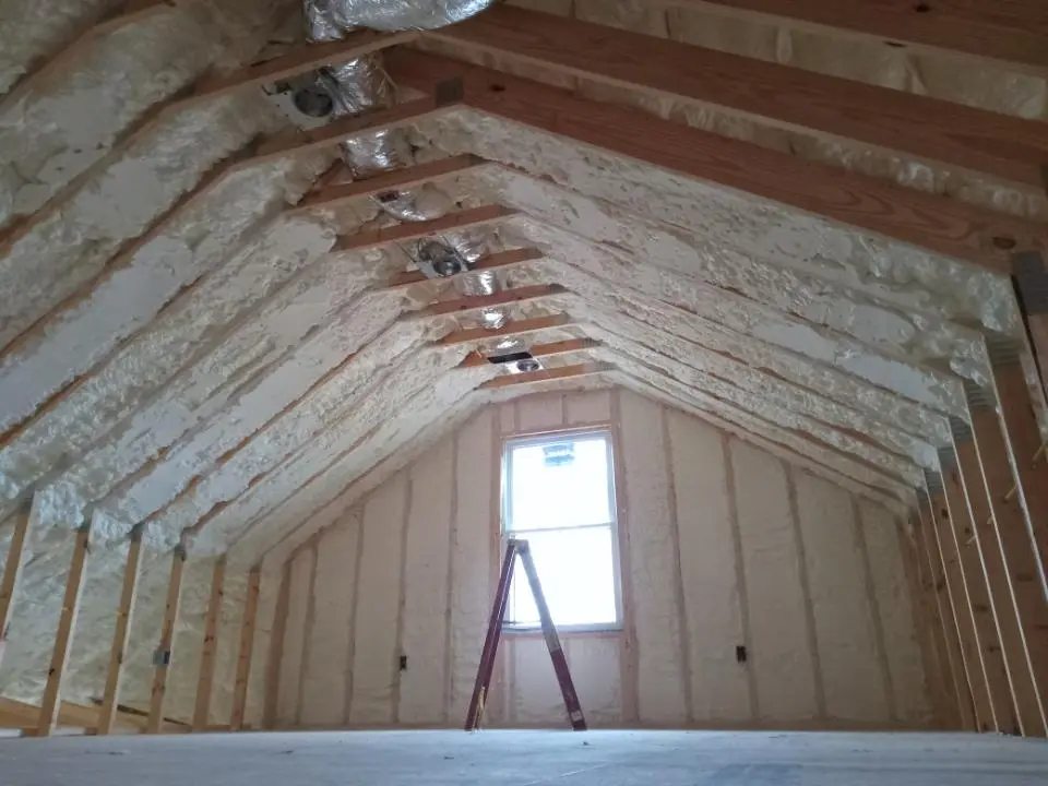Spray foam roofing application for Crawl Space Insulation project in Toms River